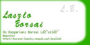 laszlo borsai business card